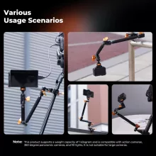 K&F Concept MS63 magic arm, 56cm + super crab clamp, satu, 20-60mm (KF-31-201)