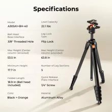 K&F Concept A305A1 + BH-40 állvány, telefon adapter (KF-09-170)