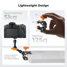 K&F Concept multi funkcionális super crab clamp, satu, 20-60mm átfogás (KF-31-218)
