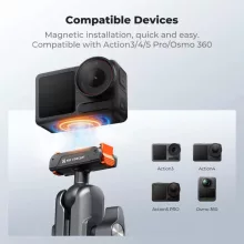 K&F Concept MS101 csőre szerelhető satu 8-40mm átmérőhöz, magic arm, DJI Action3/4/5 Pro/Osmo 360 (KF-31-204S1)