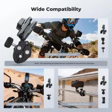K&F Concept MS100 csőre szerelhető satu 8-40mm átmérőhöz, magic arm, GoPro adapter, állvány menet (KF-31-204)
