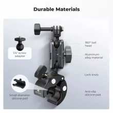 K&F Concept MS100 csőre szerelhető satu 8-40mm átmérőhöz, magic arm, GoPro adapter, állvány menet (KF-31-204)