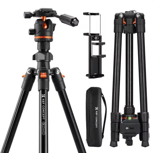 K&F Concept O234A3 + BH-36 videó állvány, telefon adapter (KF-09-179)