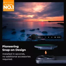 K&F Concept ND2-32 Snap-on szűrő, HD bevonat, vízálló, karcálló, kék, iPhone 17 Pro/Max (KF-15-0050)