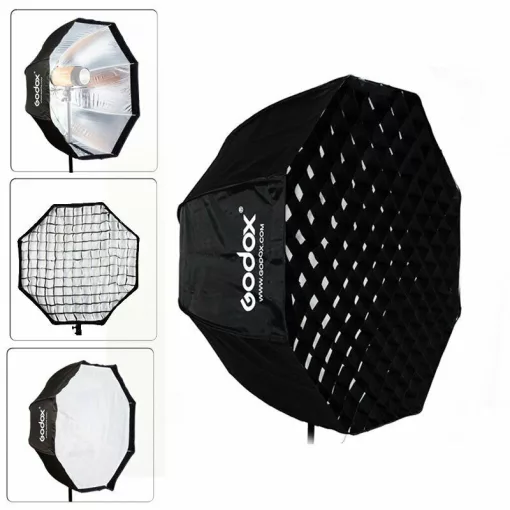 Godox SB-GUBW95 Ernyő Octobox Méhsejtráccsal 95cm - Rendszervakuhoz