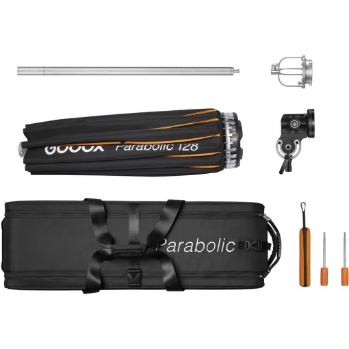 Godox Zoom Box P128 Kit - Fókuszálható Parabola Softbox Szett - 130cm