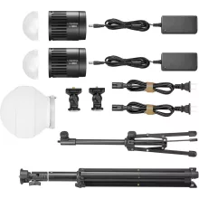 Godox LC30D-K2 Litemons Tabletop Video double Licht kit (5600K-30W) 
