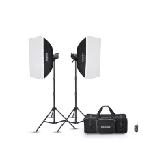   Godox MS300IIV -F Dupla stúdió vakuszett (2 x 300Ws) - LED beállító izzóval stúdió szett