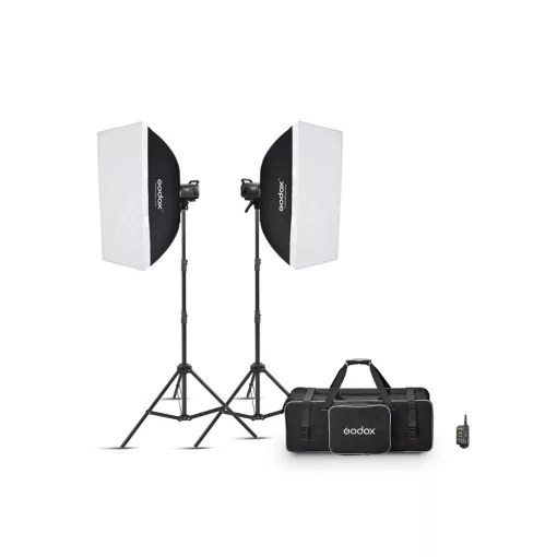 Godox MS300IIV -F Dupla stúdió vakuszett (2 x 300Ws) - LED beállító izzóval stúdió szett