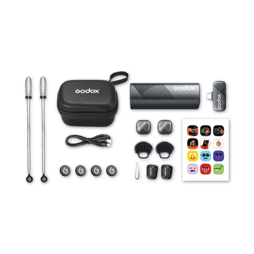 Godox Cube-SC Kit 2 - 2 csatornás Wireless - Vezeték nélküli Mikrofon USB-C csatlakozás, mobilokhoz (2.4 GHz)