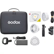 Godox ML100 BI KIT 1 LED Lámpa (Bi-Color) - 36° Lens & Power Bank tartó Szett
