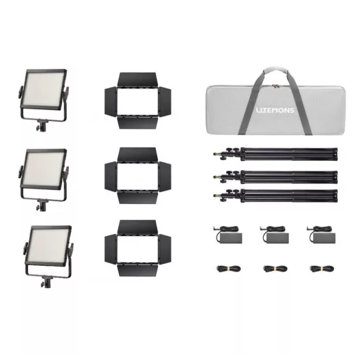 Godox Litemons LP400BI Fekete KIT 3 - LED Tabló Bi-Color (36W)