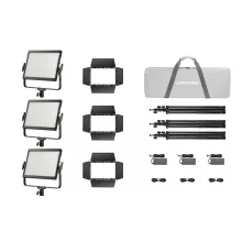 Godox Litemons LP600BI Fekete KIT 3 -  LED Tabló Bi-Color (60W)