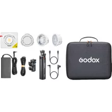 Godox ML100R KIT 3 - RGB LED Lámpa (RGB - Bi-Color) - BG02 akku markolattal, hordtáskában