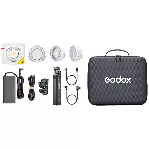 Godox ML100R KIT 3 - RGB LED Lámpa (RGB - Bi-Color) - BG02 akku markolattal, hordtáskában