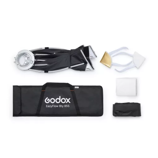 Godox EazyFlow Beauty Dish 85 - Nyitható Softbox - Ezüst belső - 85cm Bowens