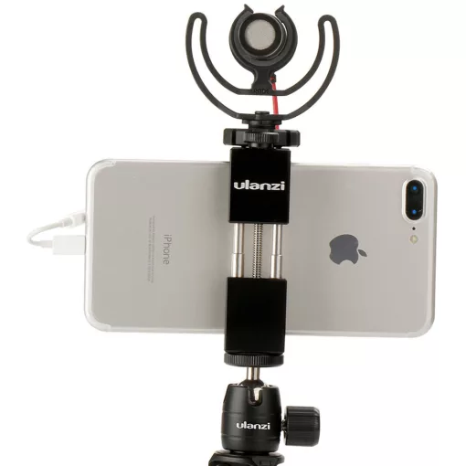 Ulanzi ST-02S alumínium telefon adapter, vakupapucs csatlakozóval, fekete (UL-0849)