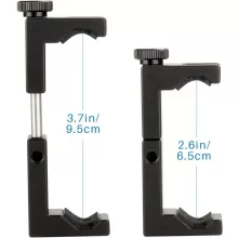 Ulanzi ST-02S alumínium telefon adapter, vakupapucs csatlakozóval, fekete (UL-0849)