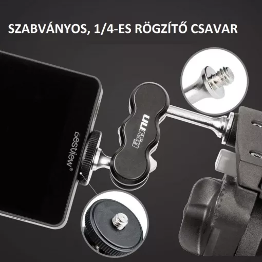 Ulanzi UURig R002 Magic Arm, kompakt és könnyű, 2x 1/4" csatlakozás (UL-1278)