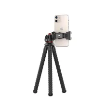 Ulanzi Octopus MT-33 hajlítható lábú állvány gömbfejjel, telefon adapter, vakupapucs, 1/4" bemenet (UL-2395)