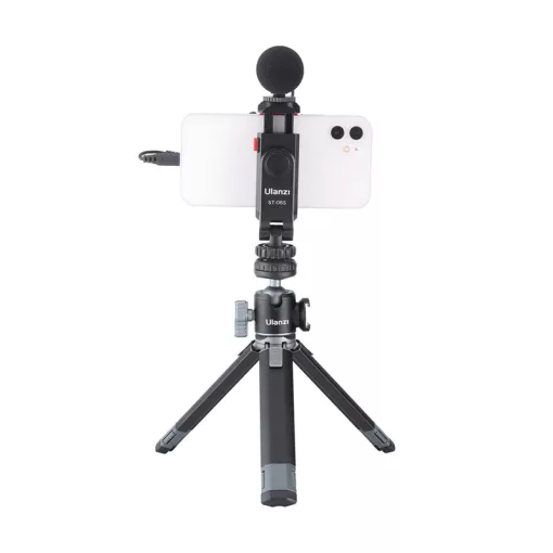 Ulanzi ST-06s telefon tartó adapter állványhoz, elforgatható, dönthető, vakupapucs adapterrel, fekete (UL-2575)