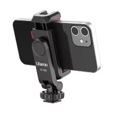 Ulanzi ST-06s telefon tartó adapter állványhoz, elforgatható, dönthető, vakupapucs adapterrel, fekete (UL-2575)