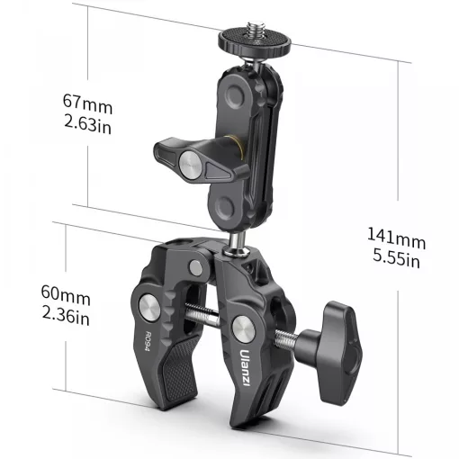 Ulanzi R094 KAMERA SZUPER-BILINCS RÖGZÍTŐ - többfunkciós satu - 1/4" 3/8" (UL-2638)