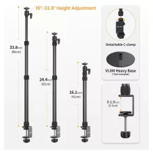 Ulanzi Vijim LS11 asztalra rögzíthető telefon és DSLR kamera állvány kiegészítő karral (2685)