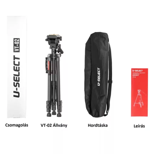 Ulanzi VT02 videó állvány, fluid fejjel (UL-2778)