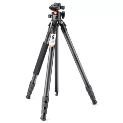   K&F Concept A254C4+BH-35L karbon állvány + monopod, fekete-narancs (KF-09-098)