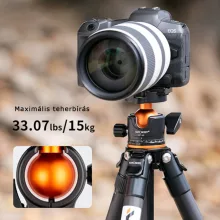 K&F Concept A254C4+BH-35L karbon állvány + monopod, fekete-narancs (KF-09-098)