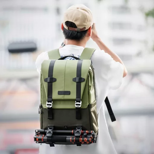 K&F Concept Beta Backpack 20 literes, fotós hátizsák, sötét zöld színben (KF-13-087AV2)