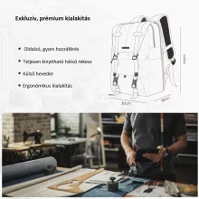 K&F Concept Beta Backpack 20 literes, fotós hátizsák, sötét zöld színben (KF-13-087AV2)