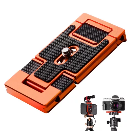 K&F Concept CA02 Arca Swiss alumínium gyors-cseretalp, kamerához, mobiltelefonhoz, narancssárga (KF-31-027)