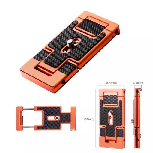 K&F Concept CA02 Arca Swiss alumínium gyors-cseretalp, kamerához, mobiltelefonhoz, narancssárga (KF-31-027)