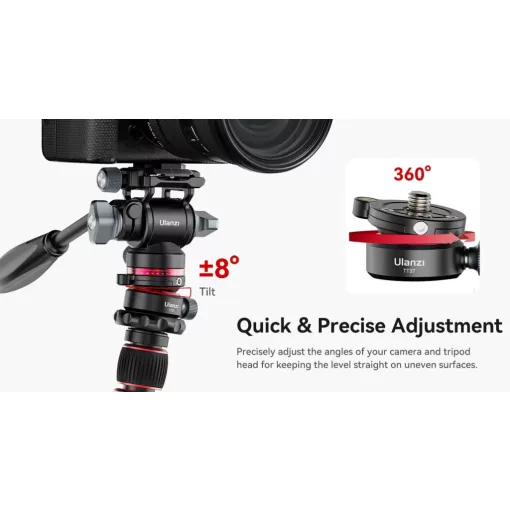 Ulanzi TT37 vízszintező mini állványfej, 3/8" és 1/4" (UL-T065GBB1)