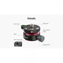 Ulanzi TT37 vízszintező mini állványfej, 3/8" és 1/4" (UL-T065GBB1)
