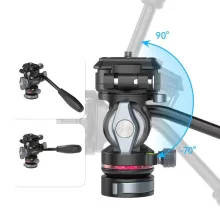 Ulanzi U190 Pro fluid vidó állványfej, 4kg teherbírás, 90°-os eldöntés, arca swiss cseretalp (UL-E009GBB1)