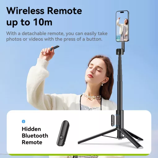 Ulanzi Magnetic Selfie Stick Max állvány, 164 cm selfie állvány, Magsafe telefon adapter, bluetooth (UL-M001B)