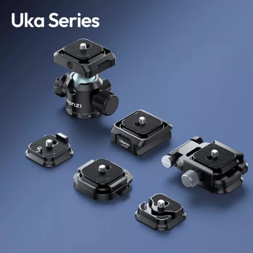 Ulanzi T100 Uka gömbfej, 6kg teherbírás, vakupapucs adapter, 3/8" és 1/4" (UL-C062)