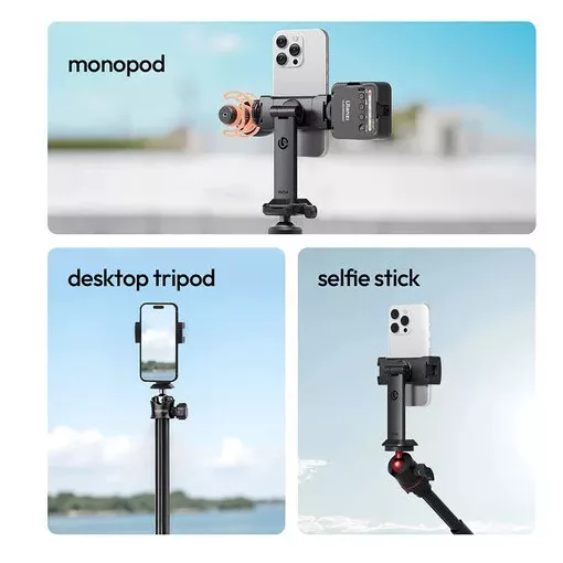 Ulanzi MA54 Uka 360 fokban elforgatható telefontartó adapter, 2db vakupapucs (UL-M055)