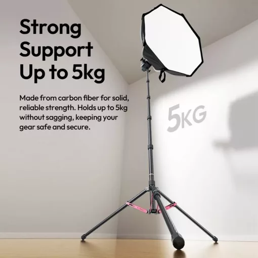 Ulanzi T230 led/lámpaállvány, 58-230cm, 5kg teherbírás, 180 fok-ban visszafordítható lábakkal (UL-T145)