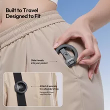 Ulanzi MA02 összehajtható mini állvány, Magsafe kompatibilis telefonokhoz, karabiner, fekete (UL-M067)