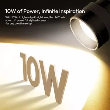 Ulanzi LM01 LED lámpa, zseblámpa forma, fókuszálható fény, 20db grafika, 7500mAh, állványmenet (UL-L219)