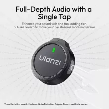Ulanzi A21 csiptetős vezeték nélküli mikrofon, 2db mikrofon, zajszűrés, USB-C, fekete, fehér (UL-A055)
