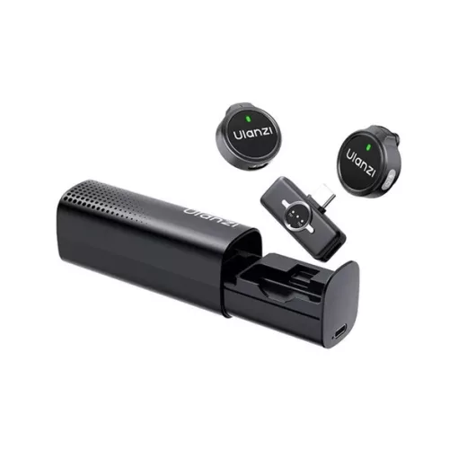 Ulanzi A21 csiptetős vezeték nélküli mikrofon, 2db mikrofon, zajszűrés, USB-C, fekete (UL-A053)