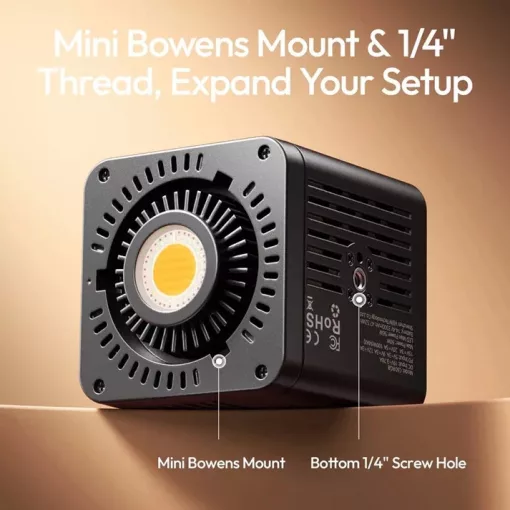 Ulanzi C60RGB, 60W RGB COB LED lámpa, 2500-6500K, 20 effekt, 3300mAh, mini Bowens (UL-L277)