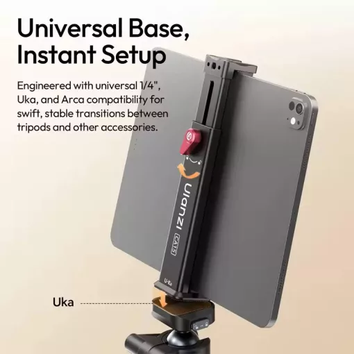Ulanzi CA15 OneLock tablet tartó, Uka és Arca Swiss csatlakozás, fém (UL-C072)