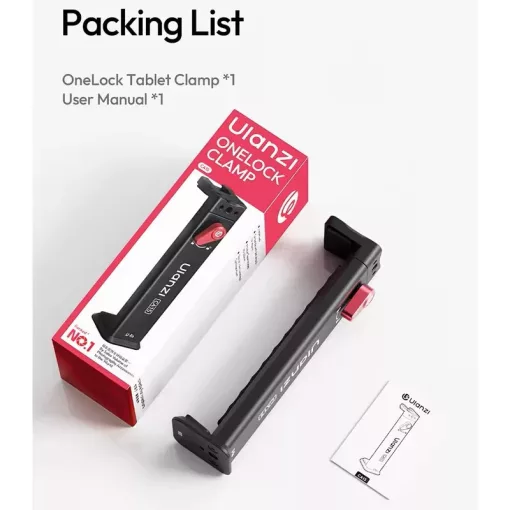 Ulanzi CA15 OneLock tablet tartó, Uka és Arca Swiss csatlakozás, fém (UL-C072)