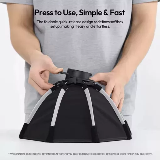 Ulanzi FOLD QS30 30cm-es nyitható octobox, mini Bowens csatlakozás (UL-L304)